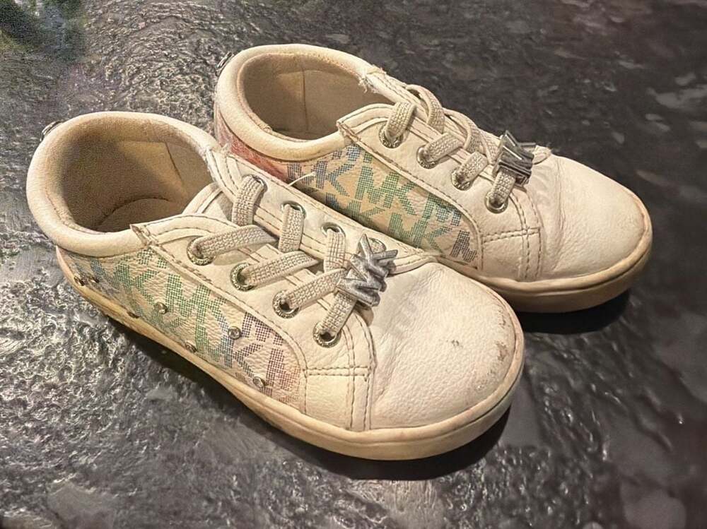 Michael Kors Girls Crystal Monogram Pastel Logo Sneakers